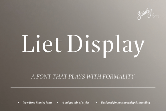 Liet Display: The Statement Font for Creative Product Makers