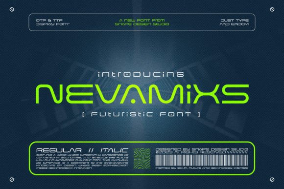 Nevamixs: A Futuristic Font for Editorial Ambition
