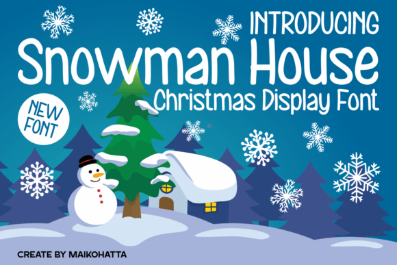 Snowman House Font: A Festive Digital Design Asset