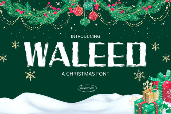 Waleed: The Festive Display Font for Engaging Digital Content